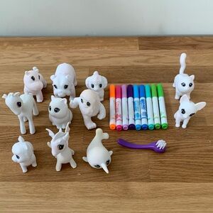 SCRUBBIES | 11 animals and 9 working markers plus brush